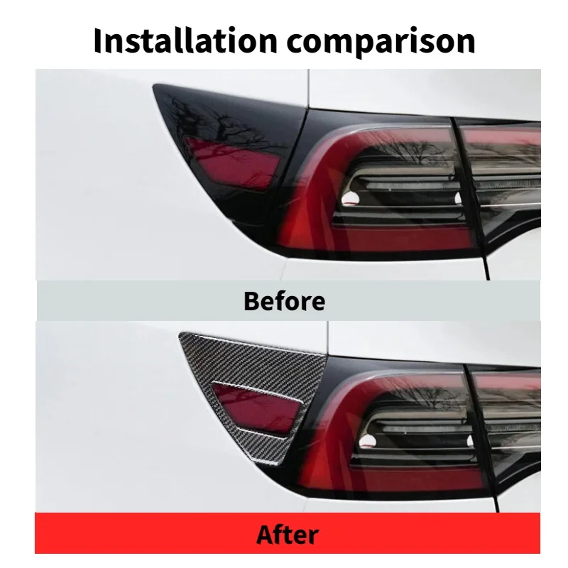 Real Carbon Fiber Charging Port Cover Trim Stickers for Tesla Model 3 Y 2017-2024 Car Exterior Decor Retrofitting Accessories