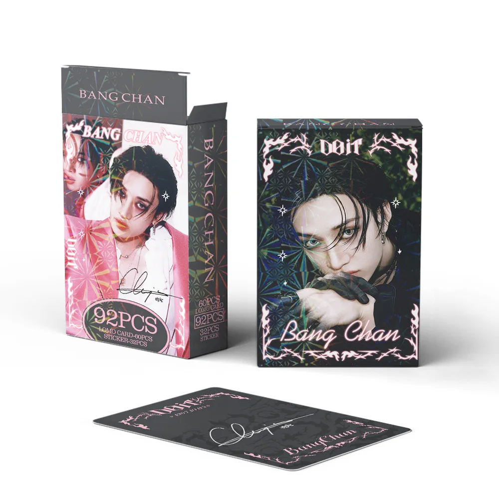 การ์ด LOMO ของ STRAYKIDS แบบปรับแต่งได้ 92 ชิ้น รุ่น Felix HAN LeeKnow อัลบั้มใหม่ โฟโต้การ์ด ของสะสมดาราเคป๊อป