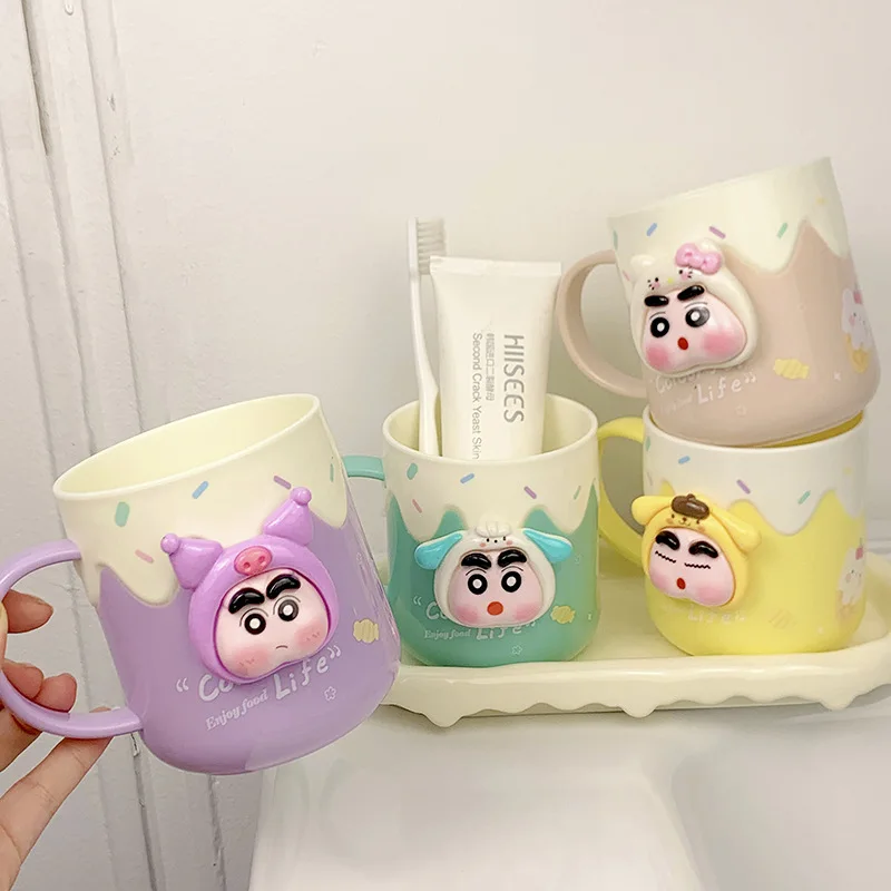 Crayon Shin-chan Ice Cream Cute Wash Household Kids Brush Teeth Tooth Mug Mouthwash Mug Student Dormitory Cup Toothbowl