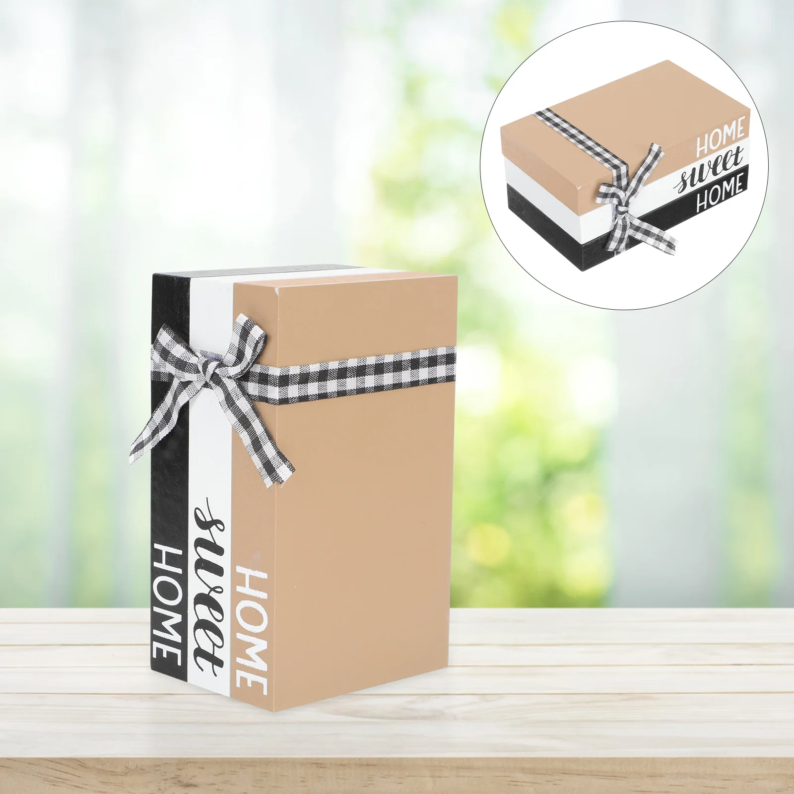 

Retro Pattern Faux Book Decor Tabletop Adornment Shelf Desktop Ornament Gift Fake Book Display Prop Desktop Decor