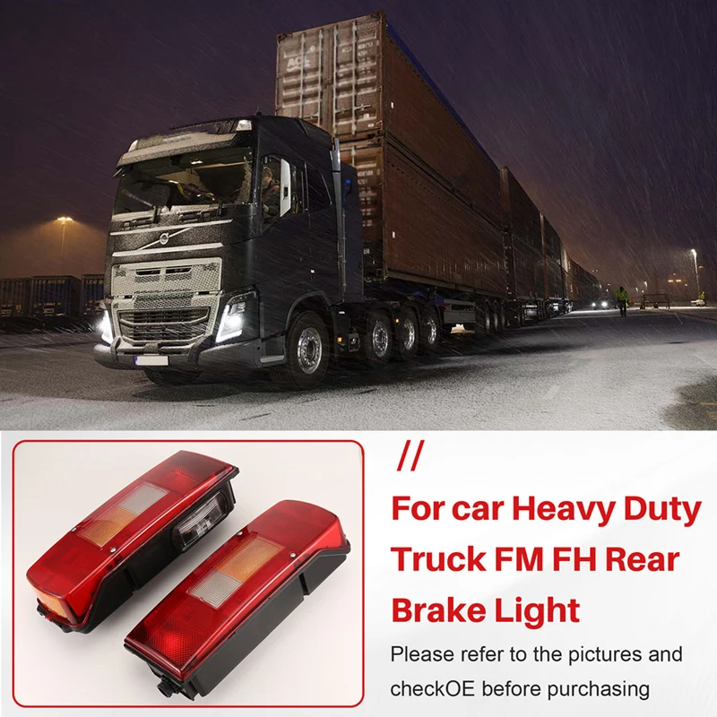 

Левый и правый задний фонарь без зуммера для тяжелого грузовика VOLVO FM FH Задний стоп-сигнал 20507624 20507623 -N26R