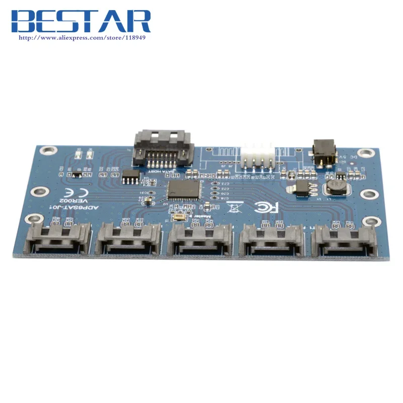 SATA 1 إلى 5 Hub PM راوتر ميناء مضاعف الناهض بطاقة الفاصل تخزين محول شرائح JMB321