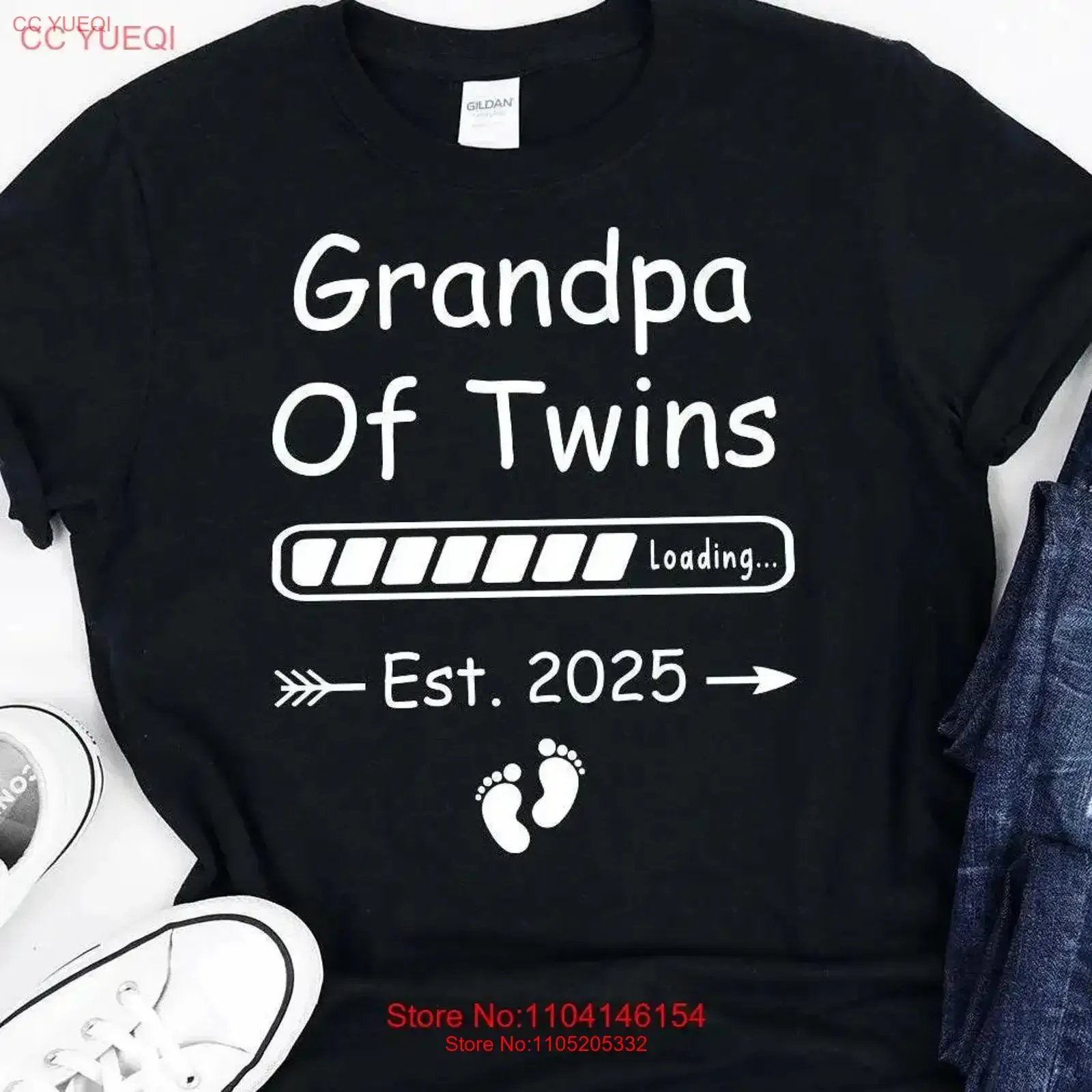 Grandpa Of Twins Est 2025 T Shirt Twin Announcement Promoted To vintage Washed streetwear Slightly Breathable Unisex homme