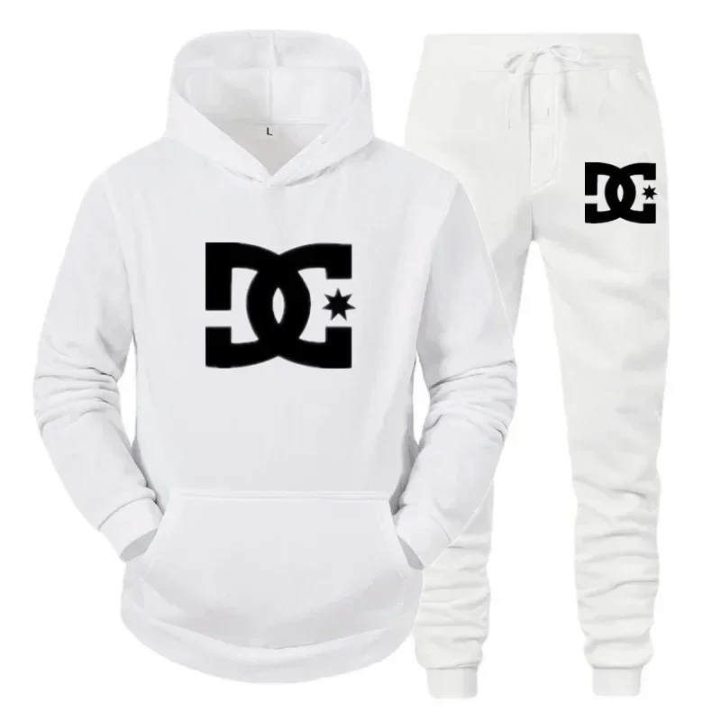 Men's Sportswear: Warm-up Set Including Hooded Sweatshirt + Sports Pants, Suitable for Fitness, Running and Casual Outings.
