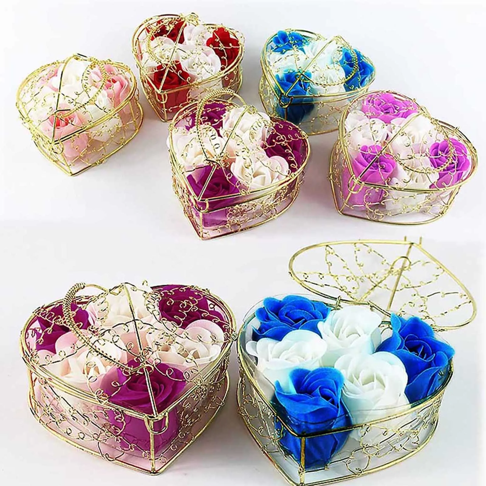 2024 New High Quality Random Heart Scented Bath Body Petal Rose Flower Soap Wedding Decoration