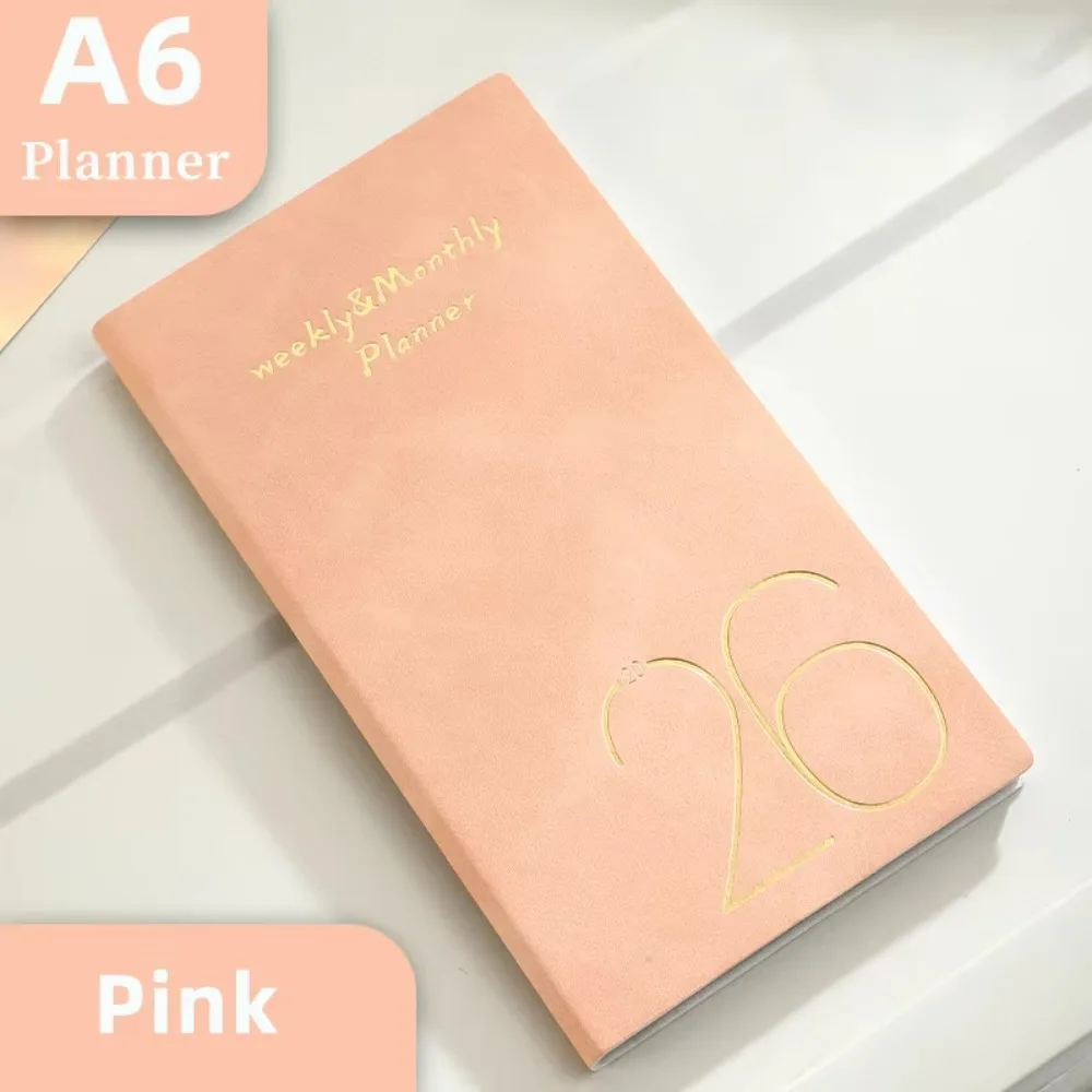 สมุดแพลนเนอร์ A6 365 วัน สมุดบันทึกวางแผนรายวันเพื่อเพิ่มประสิทธิภาพ พร้อมตัวเตือน ภาษาอังกฤษ สมุดบันทึกกิจวัตรประจำวัน รายการสิ่งที่ต้องทำ สมุดวางแผนสีสันสดใส