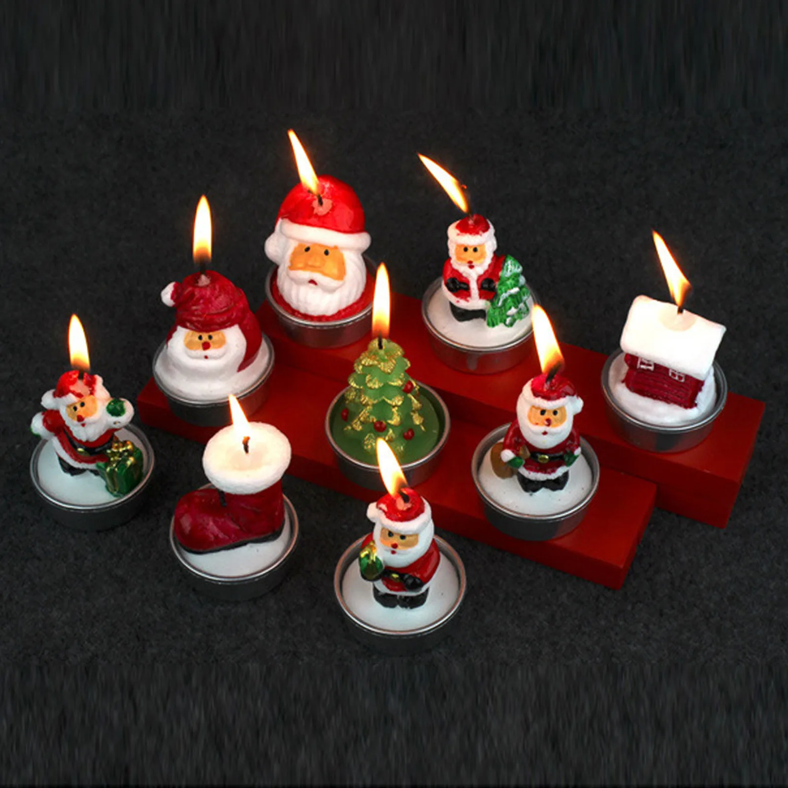 Weihnachtsbaum-Duftkerze, handgefertigt, Weihnachtsmann, niedliche Sojawachskerzen, Schneemann, Hochzeitskerzen, Heimdekoration, Party, Weihnachtsgeschenke