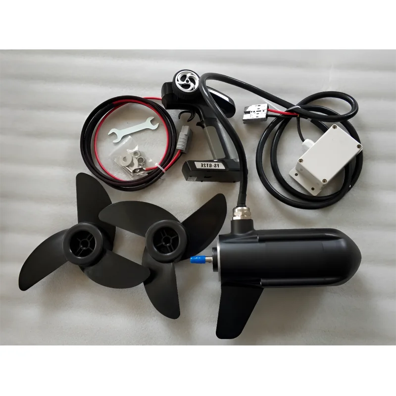 New Condition Yacht Wireless Remote Control Electric Brushless Outboard Boat Trolling Motor 24V 50-180lbs Black