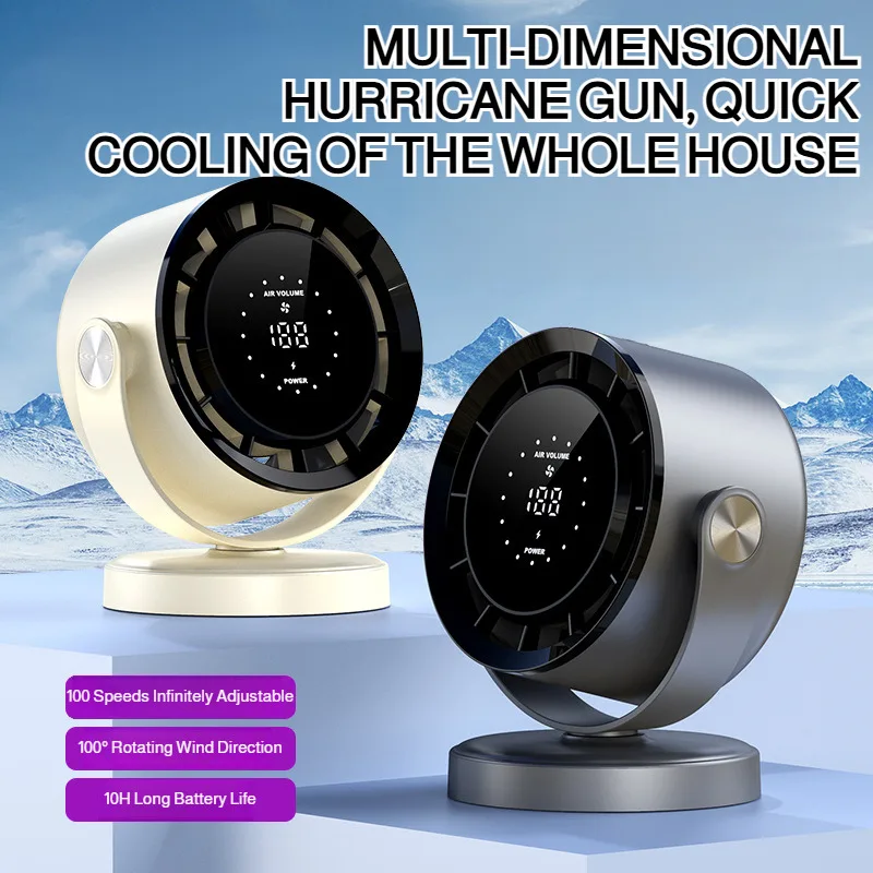 Mini USB Desk Fan Silent High Wind Portable Cooling Fan, 5-Speed Adjustable Desktop Fan for Office Dormitory Bedroom Air Circula