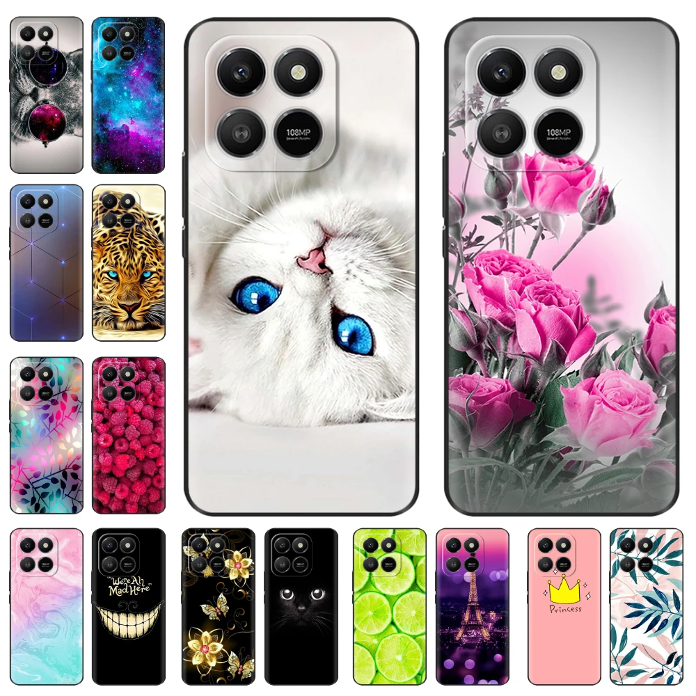 For Honor 400 Smart Phone Case For Honor400 Smart X7D Shockproof Soft Black Silicone Bumper Painted Cover Coque Fundas Shell Bag