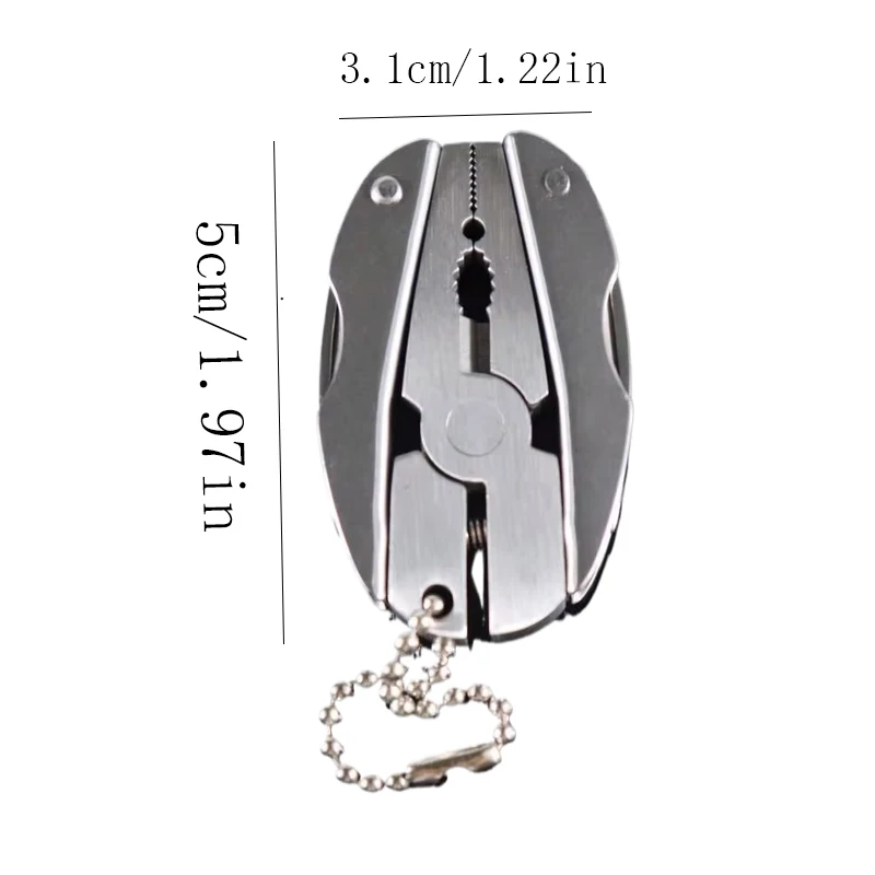 1pcs Multi-function Pliers Turtle Back Pliers Mini Tool Pliers Outdoor Pliers Gift Pliers Multi-purpose Folding Stainless Steel