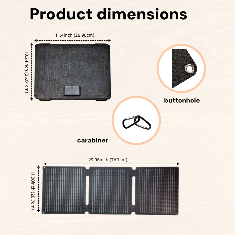 35W折りたたみ式ポータブルソーラーパネル充電器、IP68防 - Folding Solar Panel のレビューと価格
