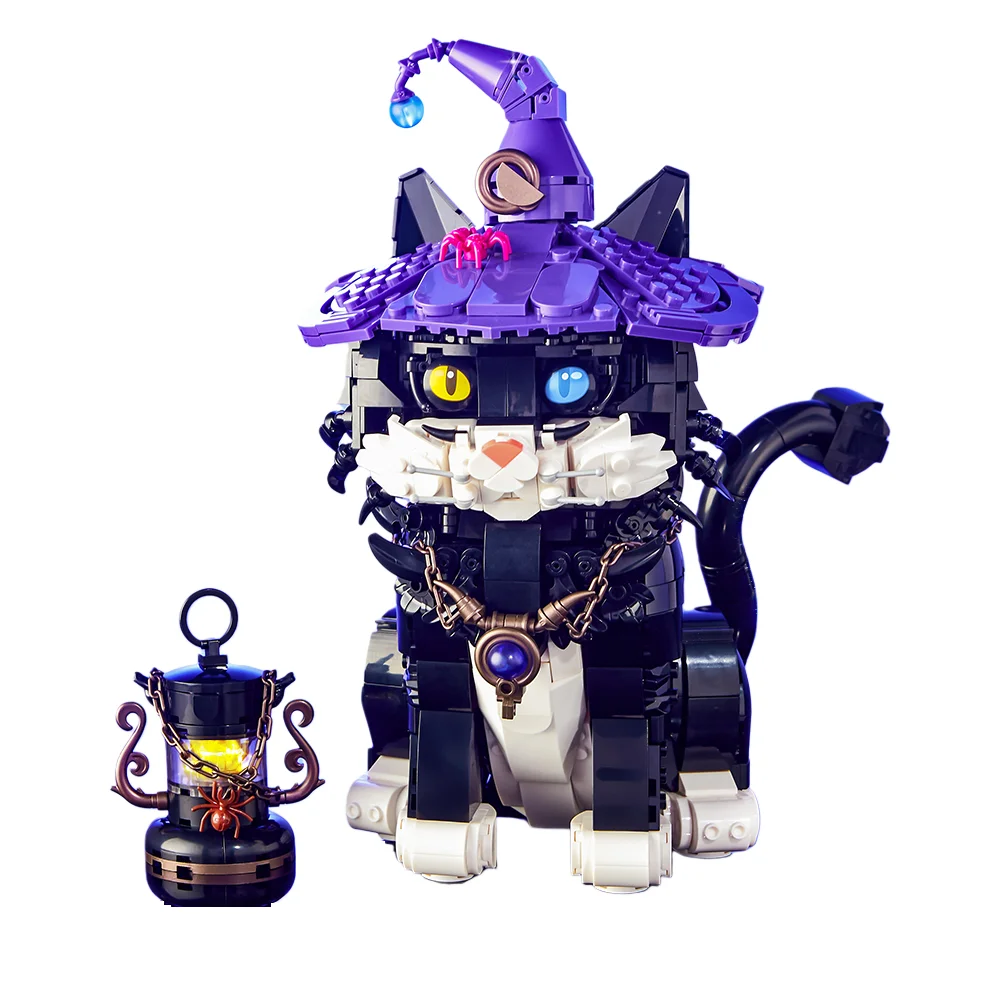 

1128 PCS Magic Cat Light Model Assembly Toy, Bedroom Decoration, Building Blocks, Children's Holiday Gift, Birthday Gift
