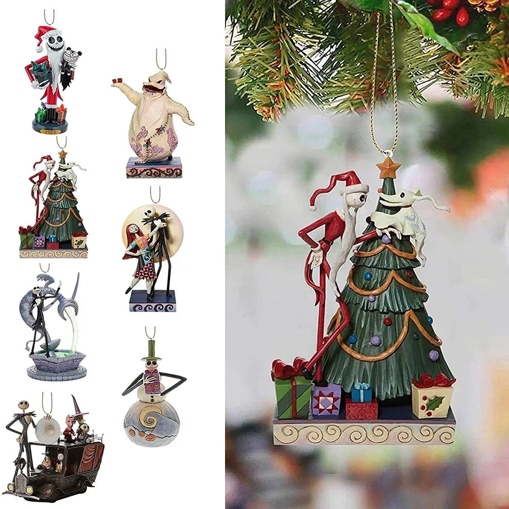 Disney Cartoon Christmas Tree Ornament Pendant The Nightmare Before Christmas Anime Figures Sally Jack Christmas Decoration Toys