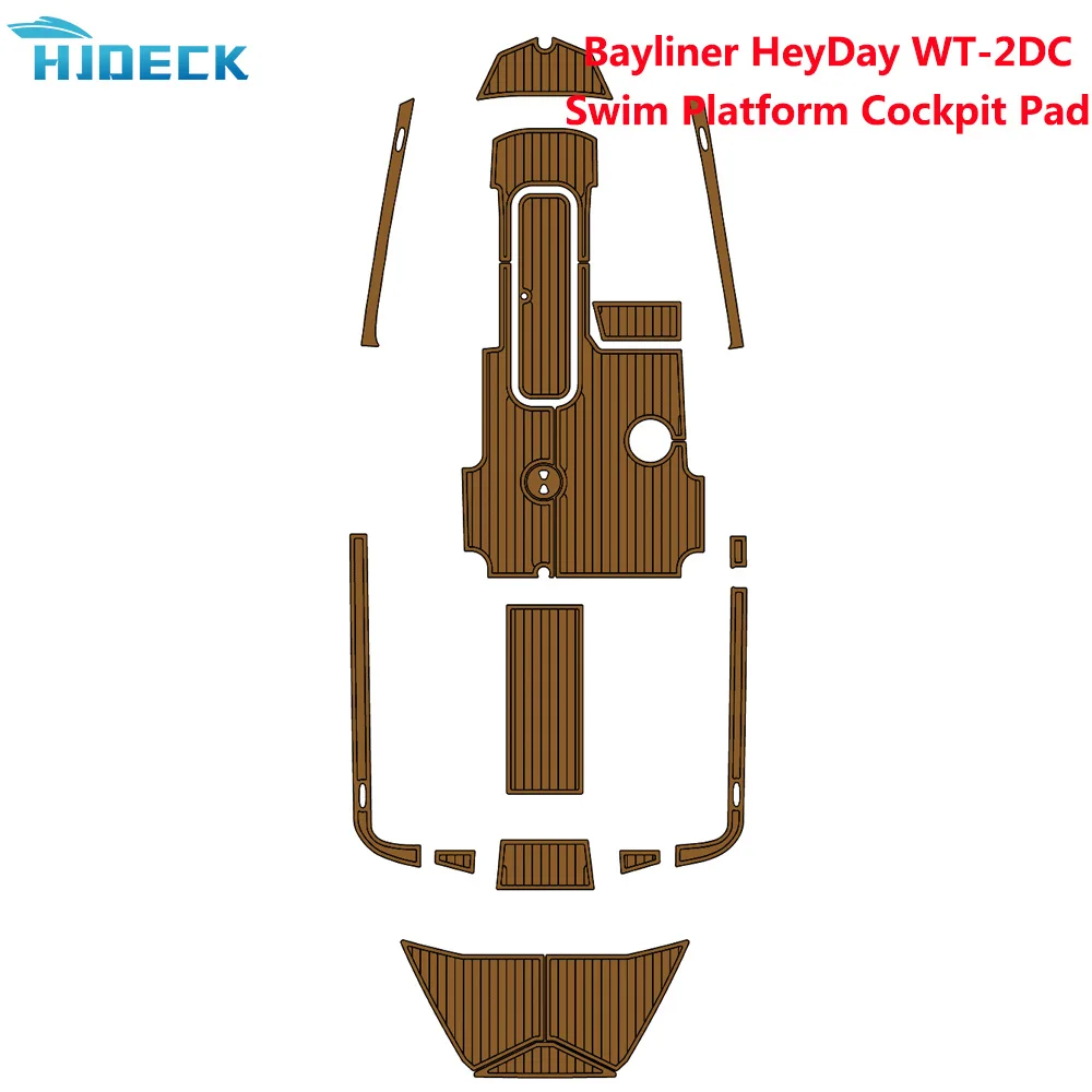 

Bayliner HeyDay WT-2DC Swim Platform Cockpit Pad Boat EVA Floor Mat Decking Floor Carpet for Boat Accessorie Marine Customizable