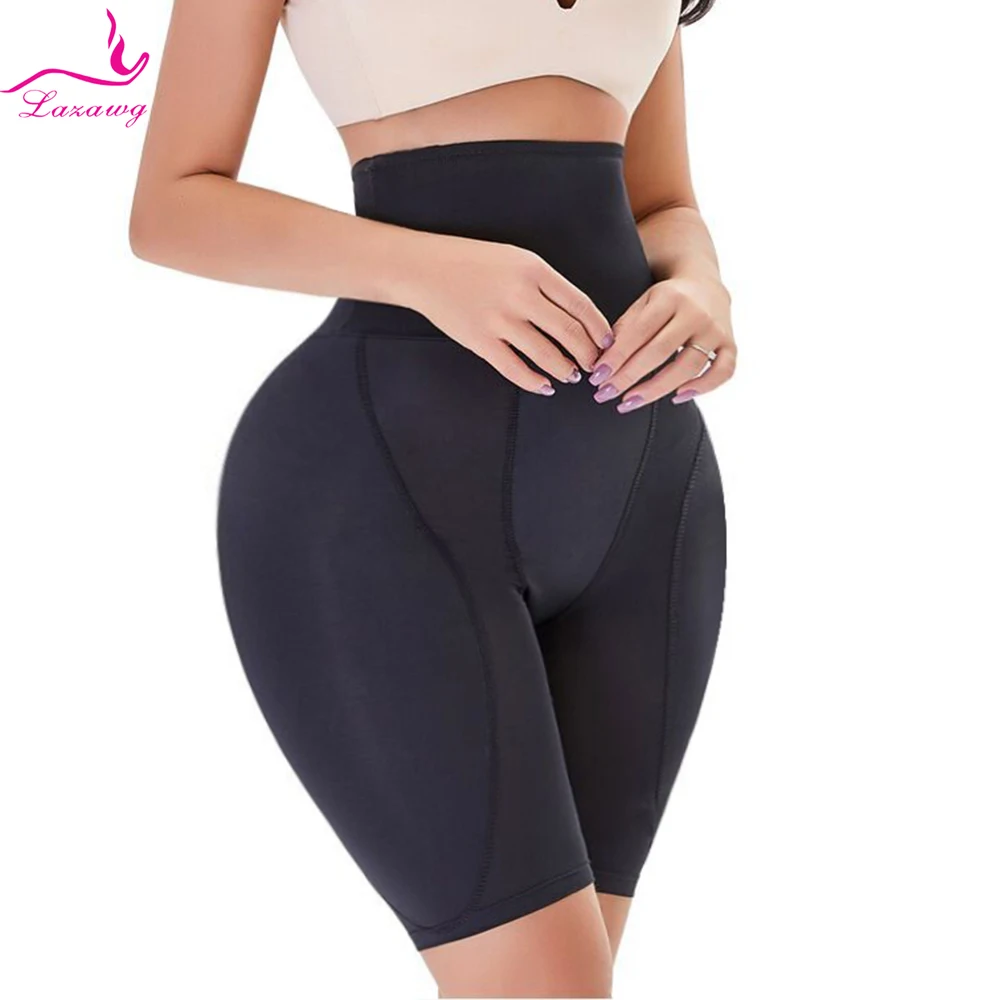 LAZAWG Women Butt Enhancer Shapewear Removable Pad Butt Lifter Panties High Waist Butt Lifting Shorts Tummy Control Underwear