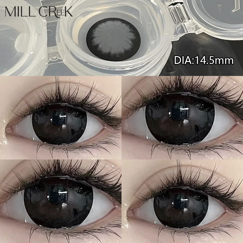 MILL CREEK-Lentes de Contato com Miopia Diopter Eyes, Lentes Coloridas, Maquiagem Beauty Pupil, Uso Anual, Novo, Transporte Rápido, 1 Par