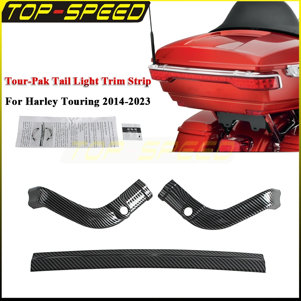 

Split Tour-Pak Tail Light Trim Strip Rear Lamp Trim Bar For Harley Touring Ultra Limited Tri Electra Road Glide CVO Ultra 14-23