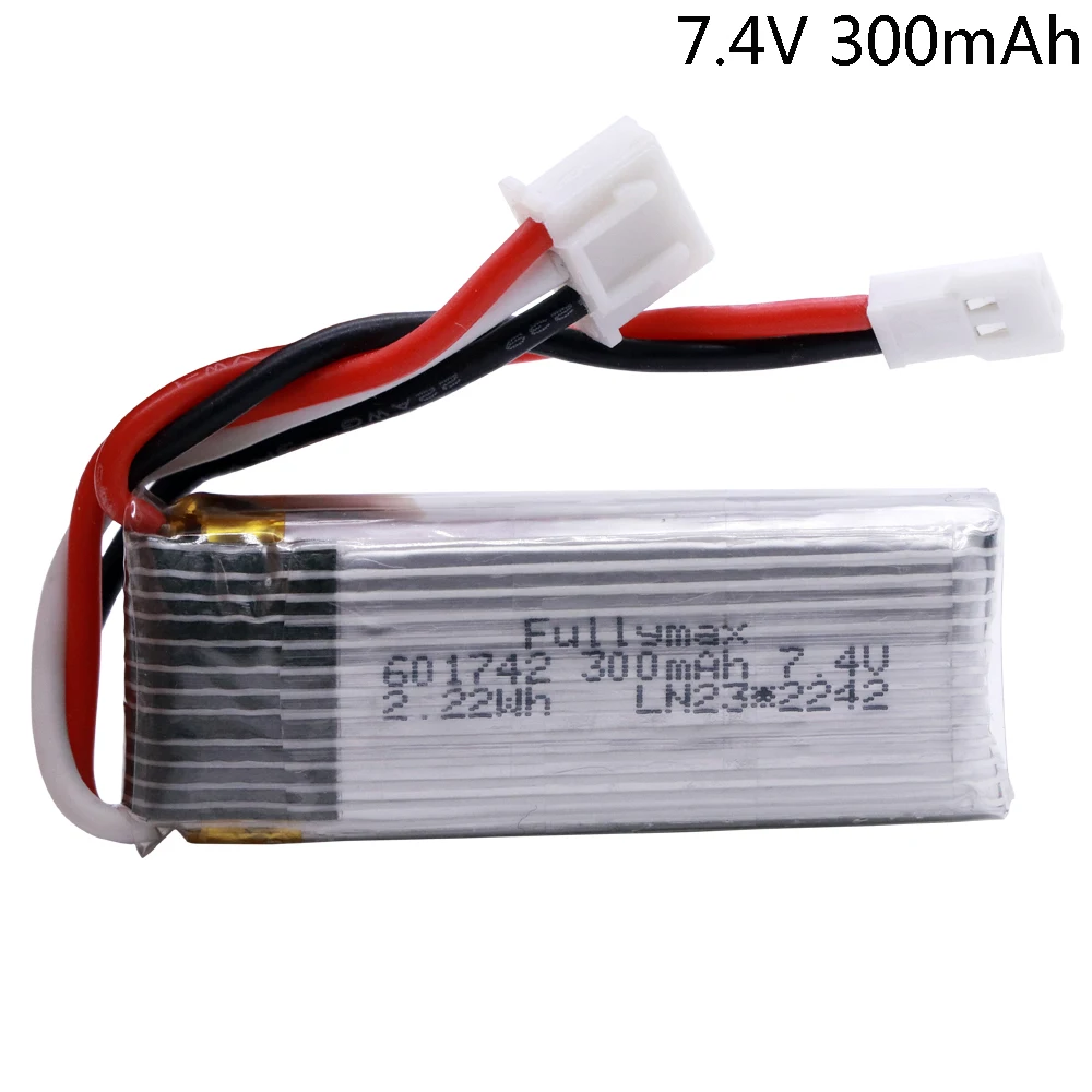 7.4V 300mAh 2S Li-Po Battery For WLtoys F959 A600 A700 A800 A430 RC Helicopter Spare Parts 2.22Wh 7.4v battery for XK DHC-2 A600