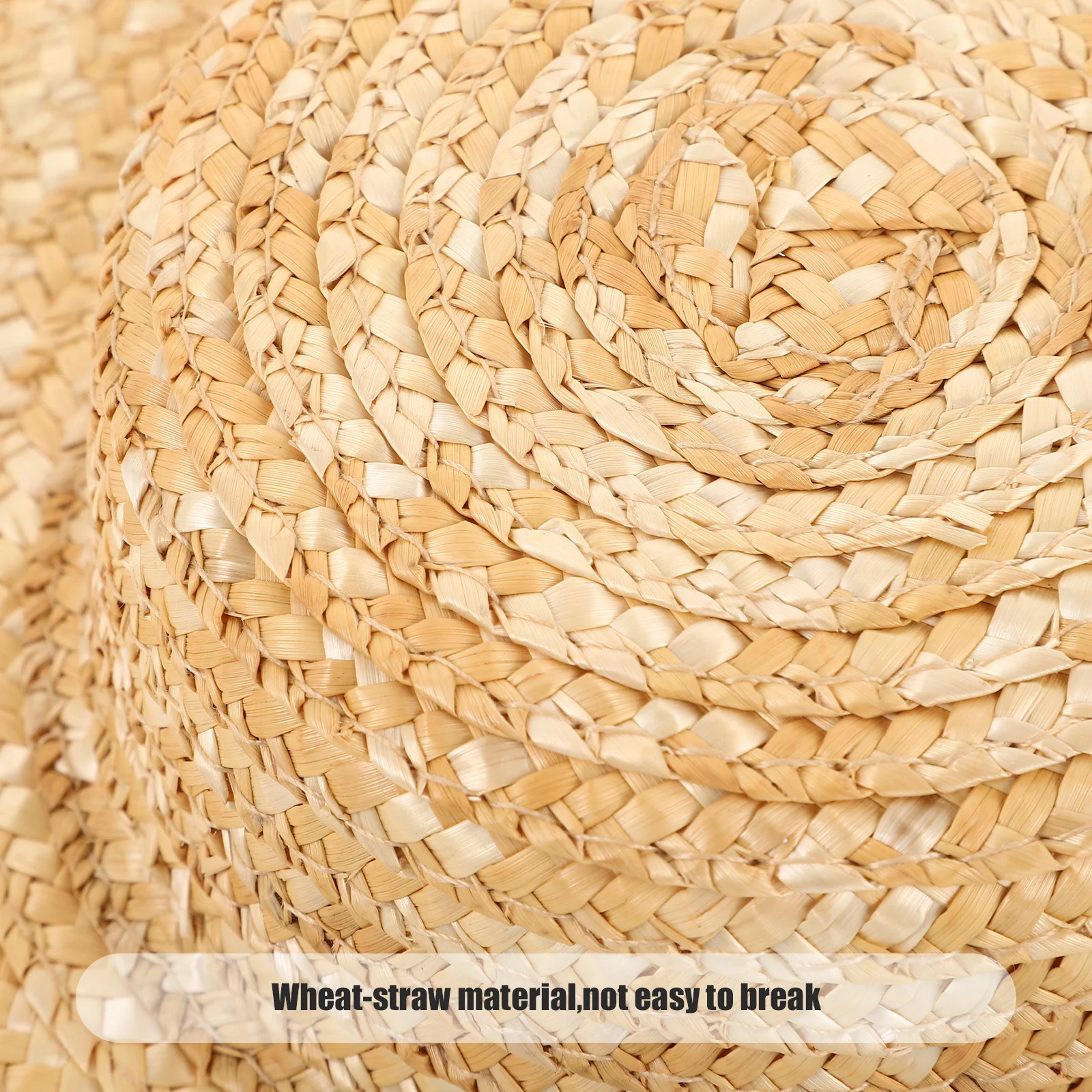 小さな編みわら帽子 7cm サイズ ミニチュア装飾 DIYクラフトハウス装飾 マイクロランドスケープガーデンテーマセット