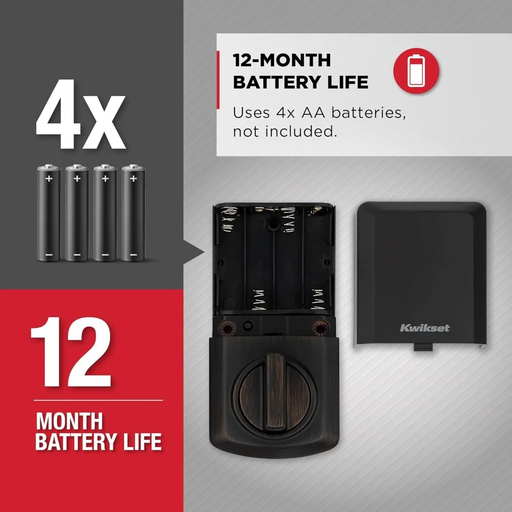 SmartCode 270 Fechadura eletrônica de porta com touchpad de entrada sem chave com trava automática, códigos de usuário personalizados, segurança avançada em Vene