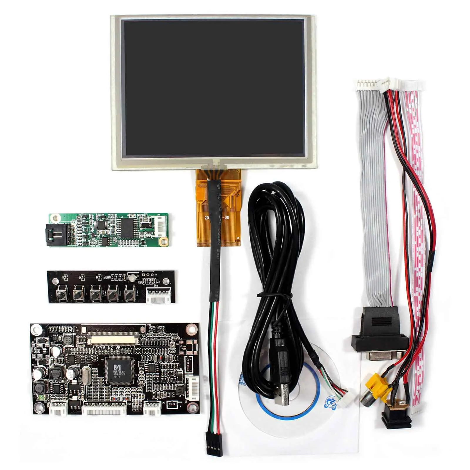 VGA AV LCD Controller Board KYV-N2 V6  Mini 5 Inch Lcd Screen with Touch Panel