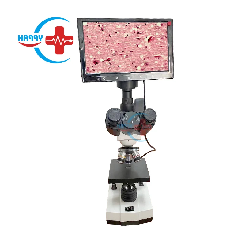 

HC-R069A animal Medical cheap Binocular 7 inch Biological Microscope for Semen