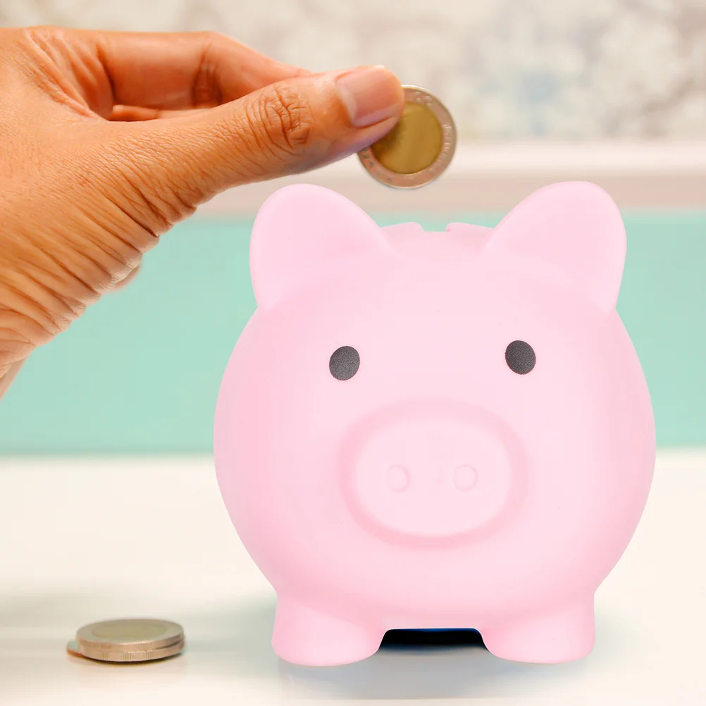 

2Pcs Small Pig Coin Bank Creative Piggy Bank for Children Desktop Saving Jar Ideal Gift for Birthday Christmas New Year