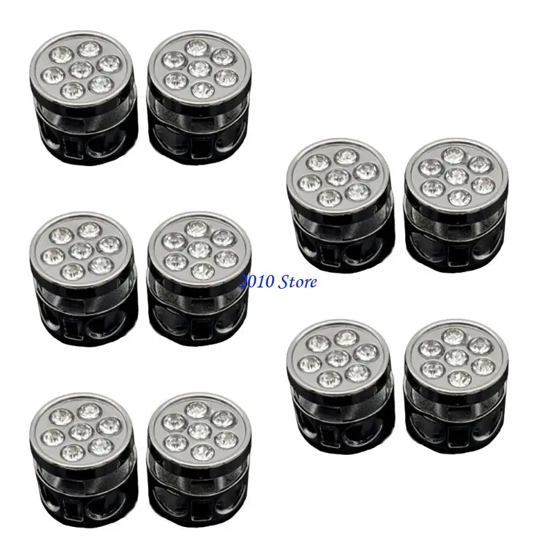 Khóa dây tròn F3MF 10pcs để dễ dàng điều chỉnh dây đàn hồi và phụ kiện may DIY