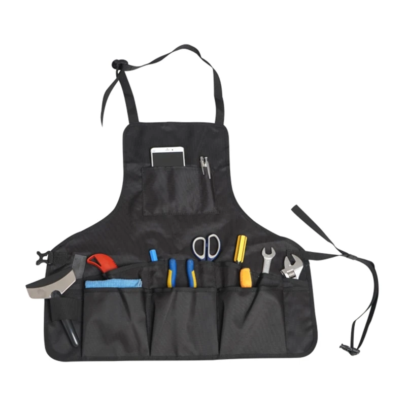 ipiip Oxford Fabric MultiUse Heavy Duty Shop Apron with Multiple Pockets for Woodwork