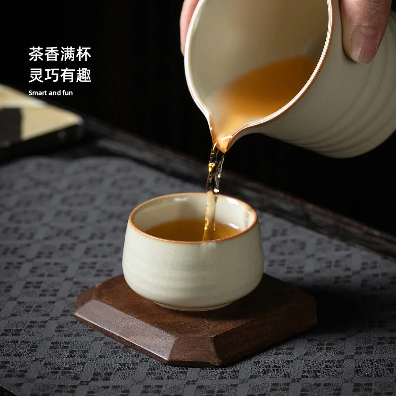 Ru kiln master cup tea ceremony tea set ceramic single tea bowl small tea cup sample  personal purpose cup