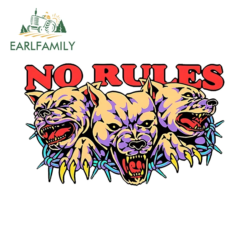 EARLFAMILY 13 см X 8 см для мопса, собака без правил, простые наклейки, автомобильная этикетка, фургон, бампер, Декор, автомобильная этикетка