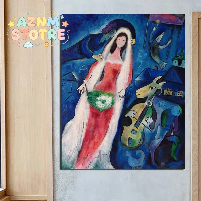 Modular Picture Marc Chagall Canvas Wall Art Surrealism Painting Printing Bridal Poster Home Decoration Nordic Living Room