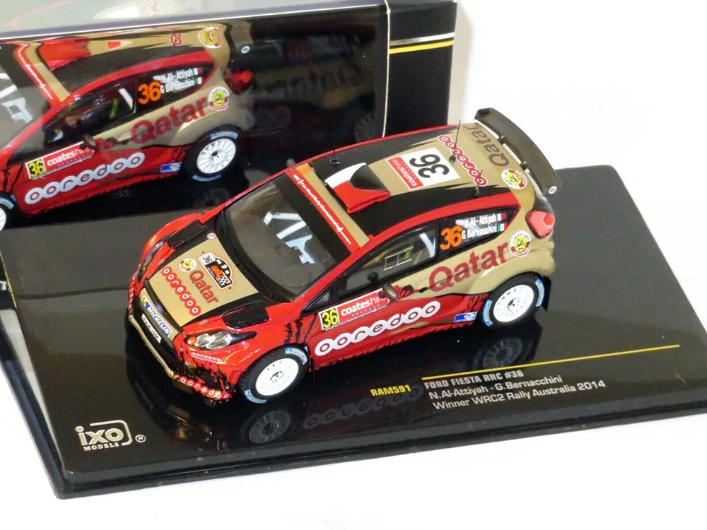 NEW IXO 1:43 Scale Fiesta RRC Qatar Winner WRC2 2014 Rally Racing Cars Diecast Model Toys for collection gift