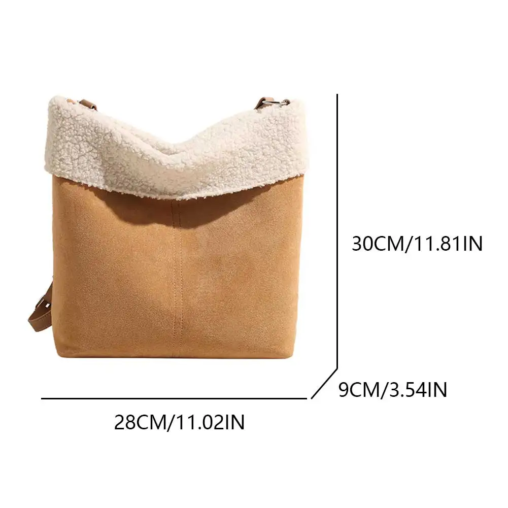 Женская замшевая сумка через плечо с внутренним карманом, сумка через плечо с регулируемым ремешком, сумка-портфель для работы, путешествий