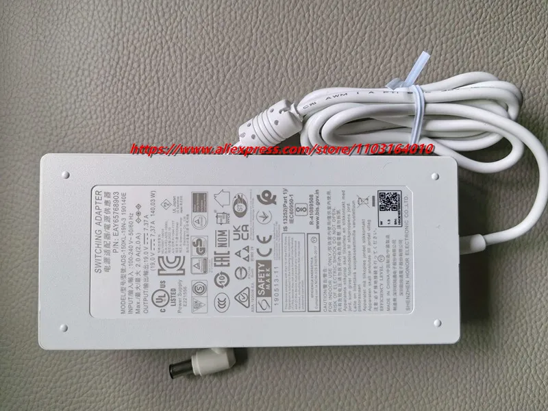 Adaptador de CA CC Original de 140W, 19V, 7,37a, para LG 34GK950F 34UM95-PD 34UM95-PE 34UM94-PD 34UC87 34UC87M, cargador de energía para Monitor LCD-LED