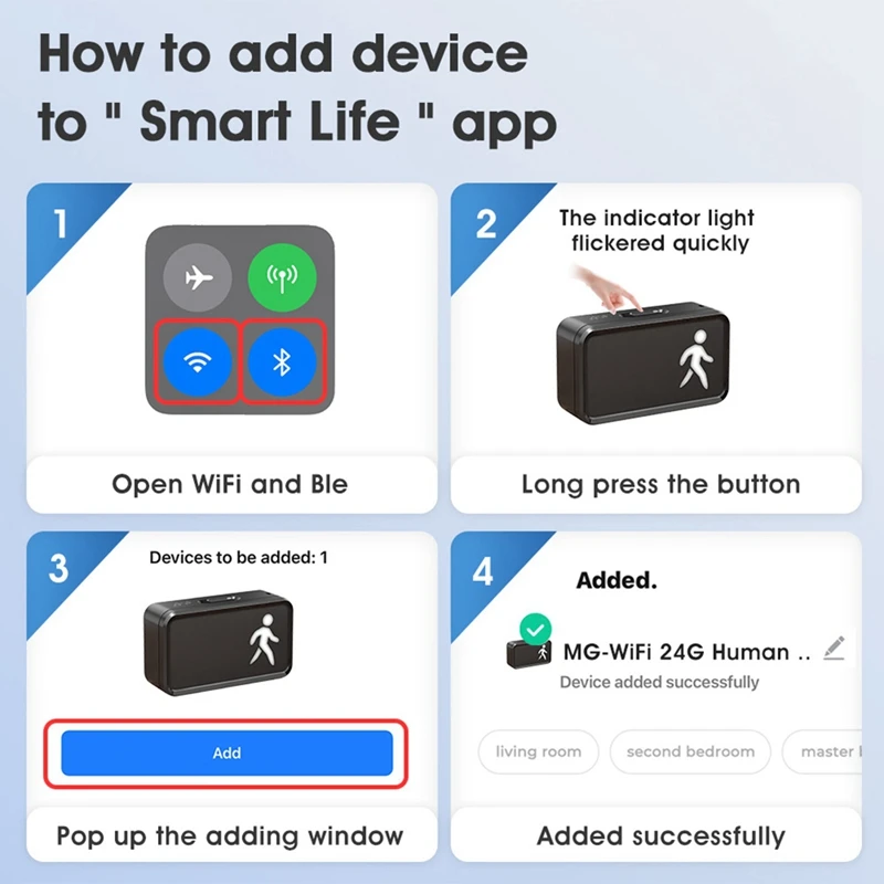 T81C Tuya Wifi Bluetooth Human Presence Detector Smart Human Sensor 24G Millimeter Wave Detector Motion Sensor Detection