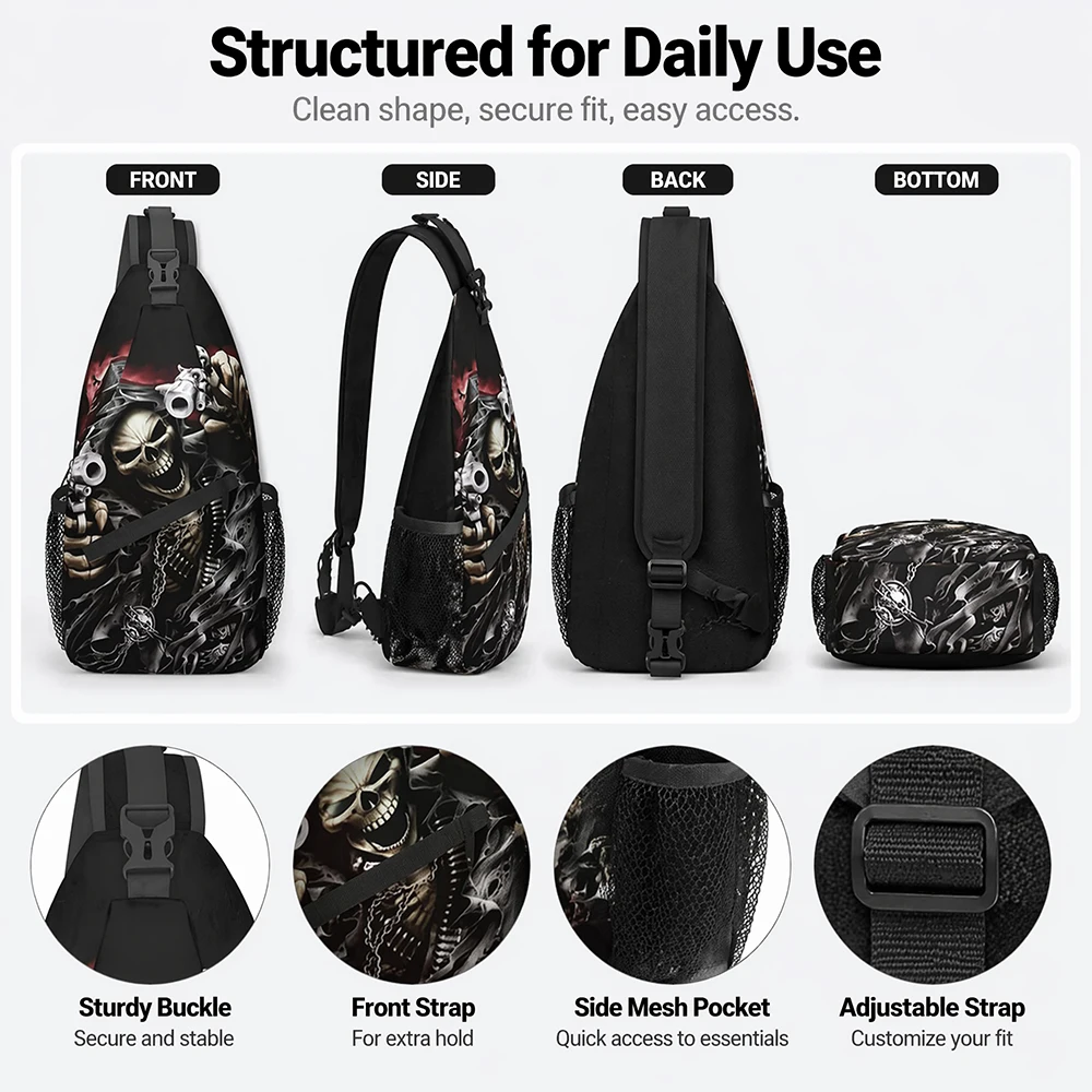 Retro-print Shoulder Unisex Stylish Single-strap Backpack Suitable For Sports And Travel A Variety Of Patterns To Choose From