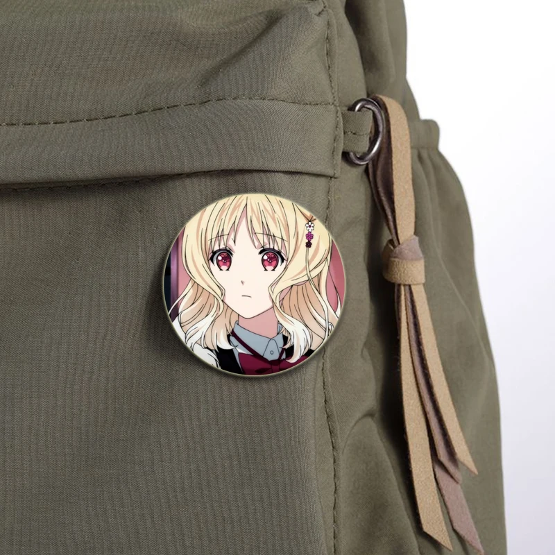 32/44/58mm Anime Diabolik Lovers Badge Tinplate Plastic Brooches Button Pins for Clothes Backpack Decoration Souvenir Gifts