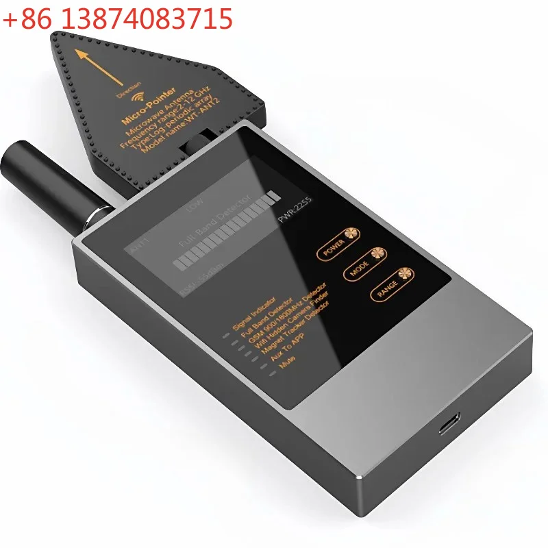 For WT10 Wireless Signal Detection Instrument, Car GPS Mobile Phone Signal Search Anti-eavesdropping Camera Signal Detection