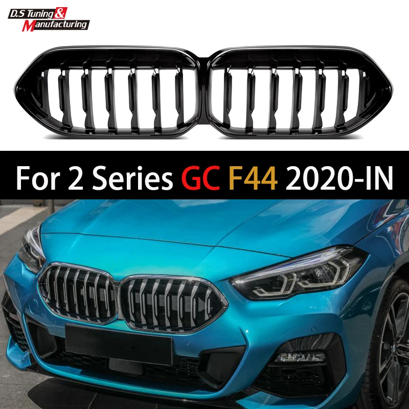 

F44 Front Bumper Grille Glossy Black Kidney Grille ABS Racing Grills For BMW 2 Series 2021+ Gran Coupe Replacment Car Kit Grille
