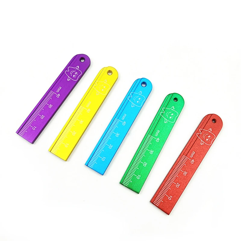 5pcs/pack Dental Endo Gauge Ruler Aluminum Measuring Ruler Dental Endo File Ruler Endo Rulers Dental Span Measure Scale Tools