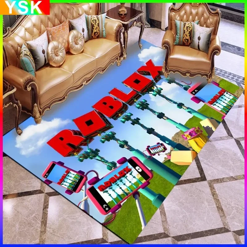 New Roblox Anime Peripheral Carpet European and American Home Coffee Table Bedroom Carpet Birthday Layout Scene Decoration