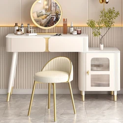 Light Luxury Makeup Stool Bedroom Dressing Stool Simple Nordic Small Backrest Vanity Chair Ottomans Furniture Rotatable Bench