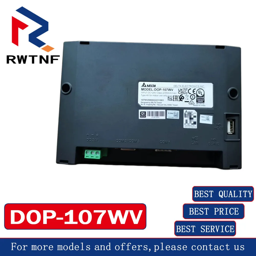 Brand New Genuine DOP-107WV Delta Human-machine interface 7-inch touchscreen,100% original warehouse stock