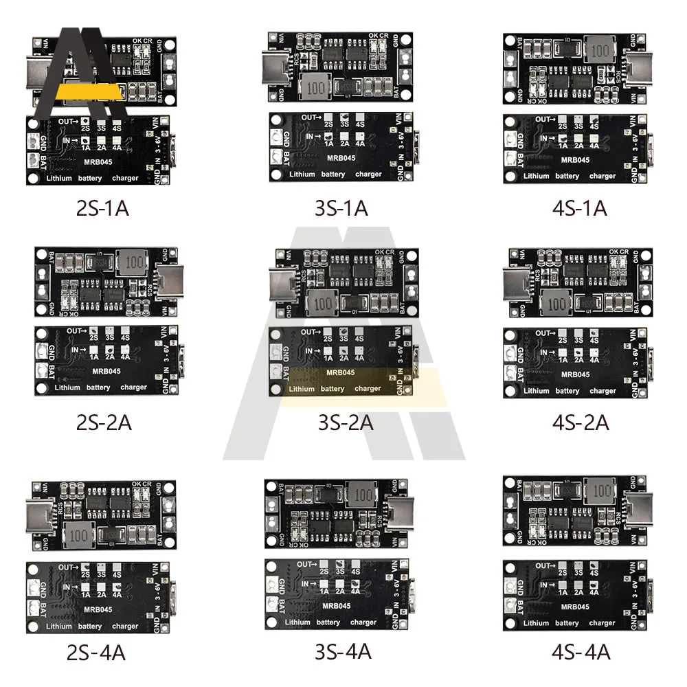 2S 3S 4S Typ-C bis 8,4 V 12,6 V 16,8 V Boost Boost Polymer Li-Ion Ladegerät 7,4 V 11,1 V 14,8 V 18650 Lithium-Batterie Lademodul