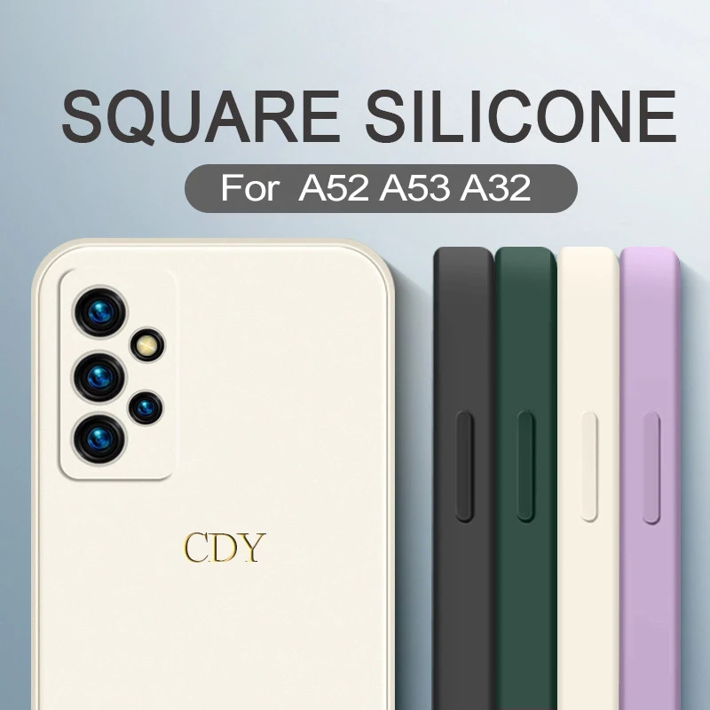 A53 5G A52 S personaliza nombre personalizado letras funda para Samsung Galaxy A53 A52 A54 A34 A32 A13 A14 5G cubierta de silicona líquida suave