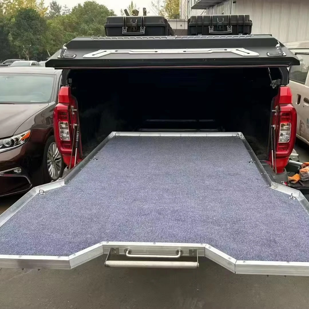 Aluminum Ute Tray Slide-out Tray Pickup Truck Push-Pull Slide Drawer Tray for Pickup Truck Ford F150 RAM Hilux Ranger Dmax