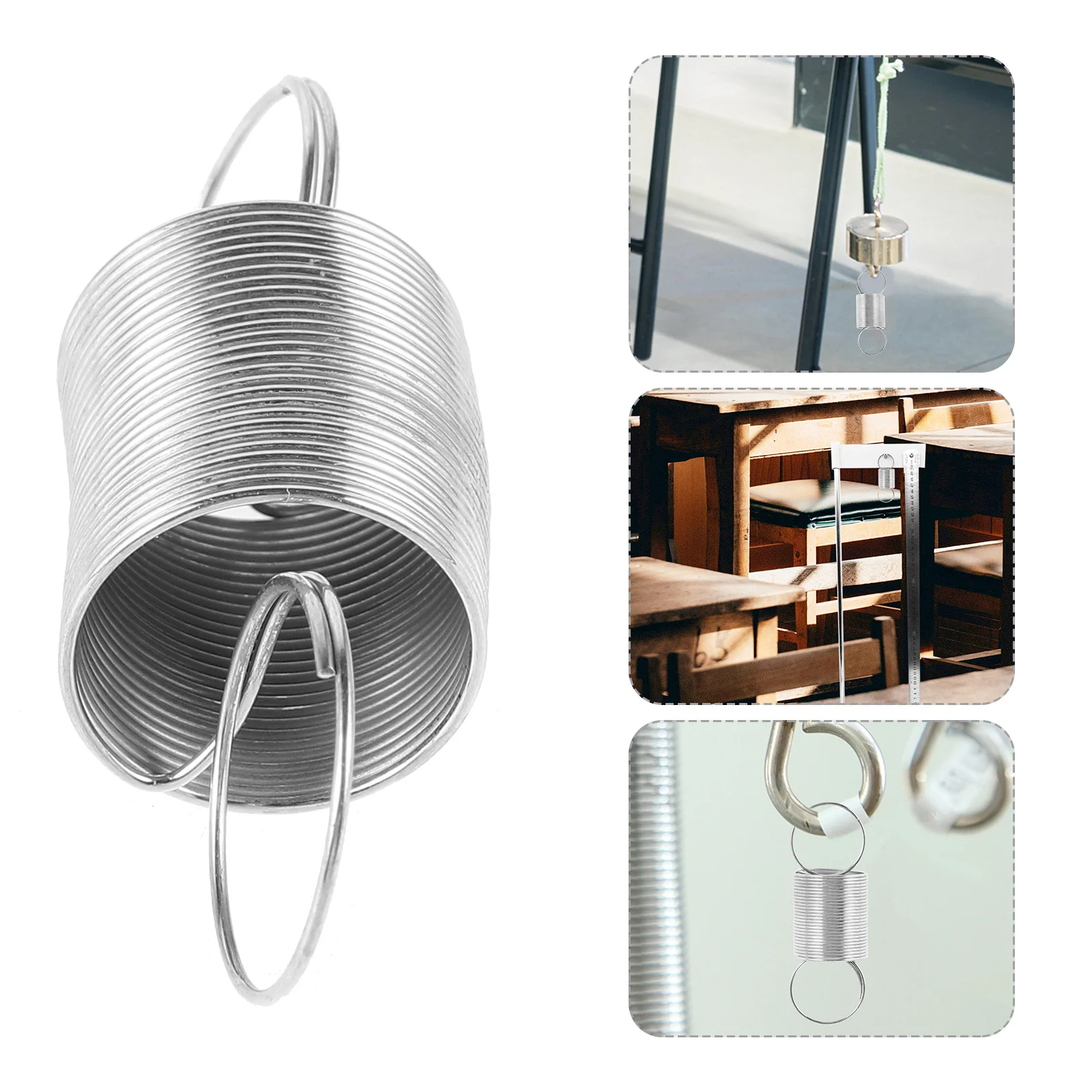 

2pcs Tension Springs Stainless Steel Extension Spring Small Dual Rings Replacement Scale Springs For Testing Force Educational