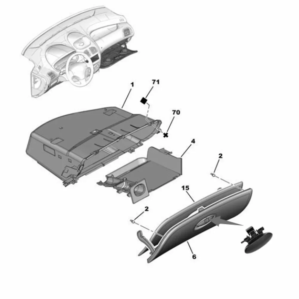 Car Interior Replacement Black Car Interior Handle Aftermarket Glove Box Parts Refurbishes Damaged Handle Brand New Part